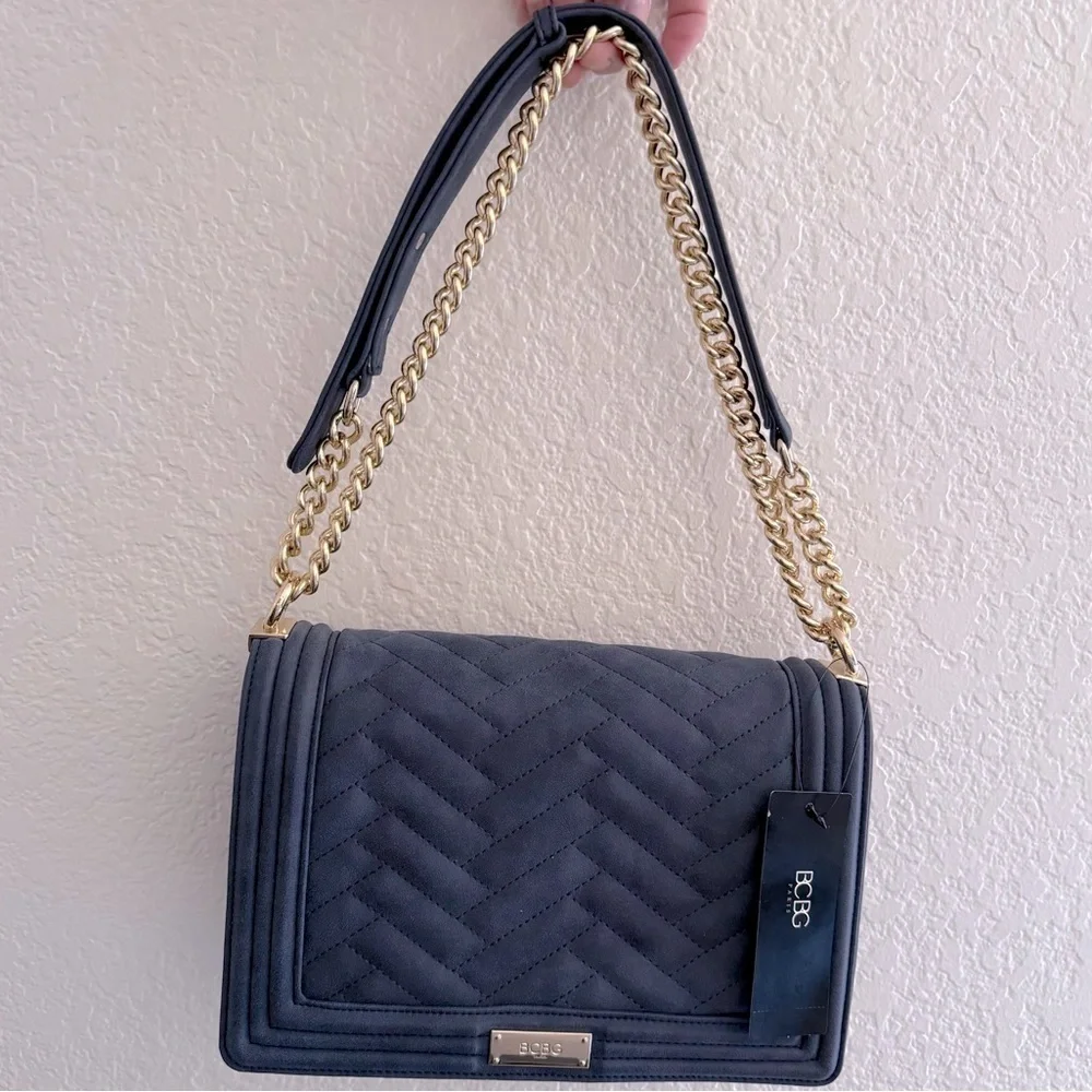 NWT BCBG Convertible Shoulder/Crossbody/Handbag~Dusty Blue